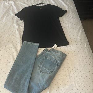 Pac sun slim jeans light indigo distressed knee